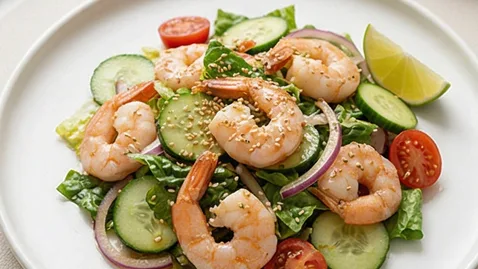 새우 아시안 샐러드