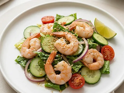 새우 아시안 샐러드