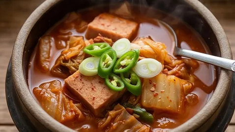 7분 완성, 감칠맛 폭발 스팸 김치찌개