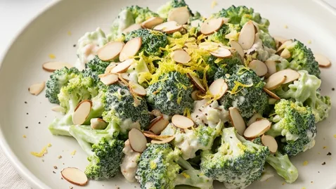 브로콜리 두부 크림드 샐러드 | 단백질과 칼슘 한번에 챙기기