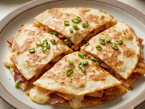 베이컨 김치 퀘사디아 | 또띠아 김치 조합