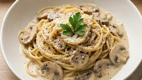 크리미 머쉬룸 파스타 | 부드러운 크림과 버섯 풍미