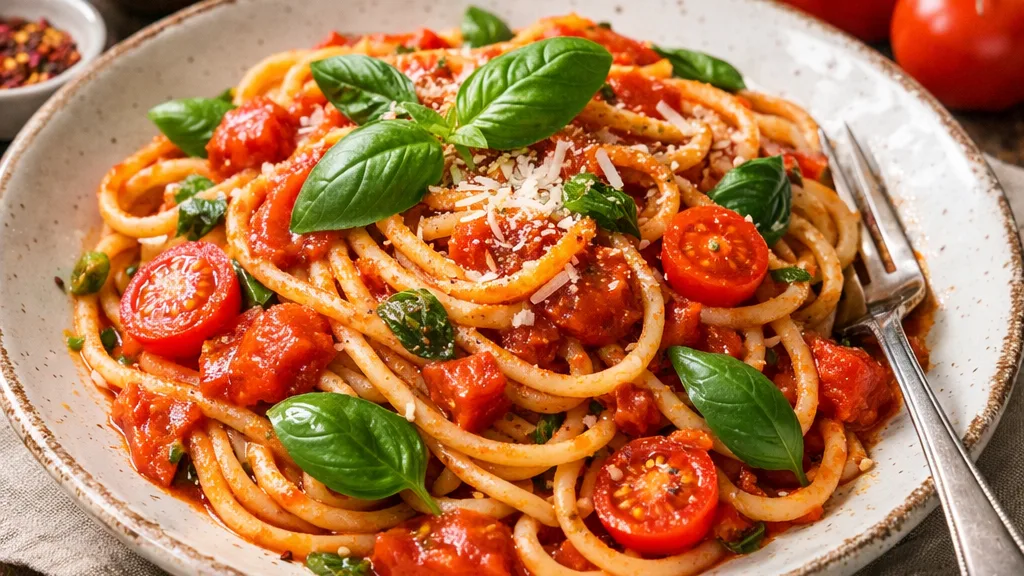 이탈리아식 토마토 바질 파스타