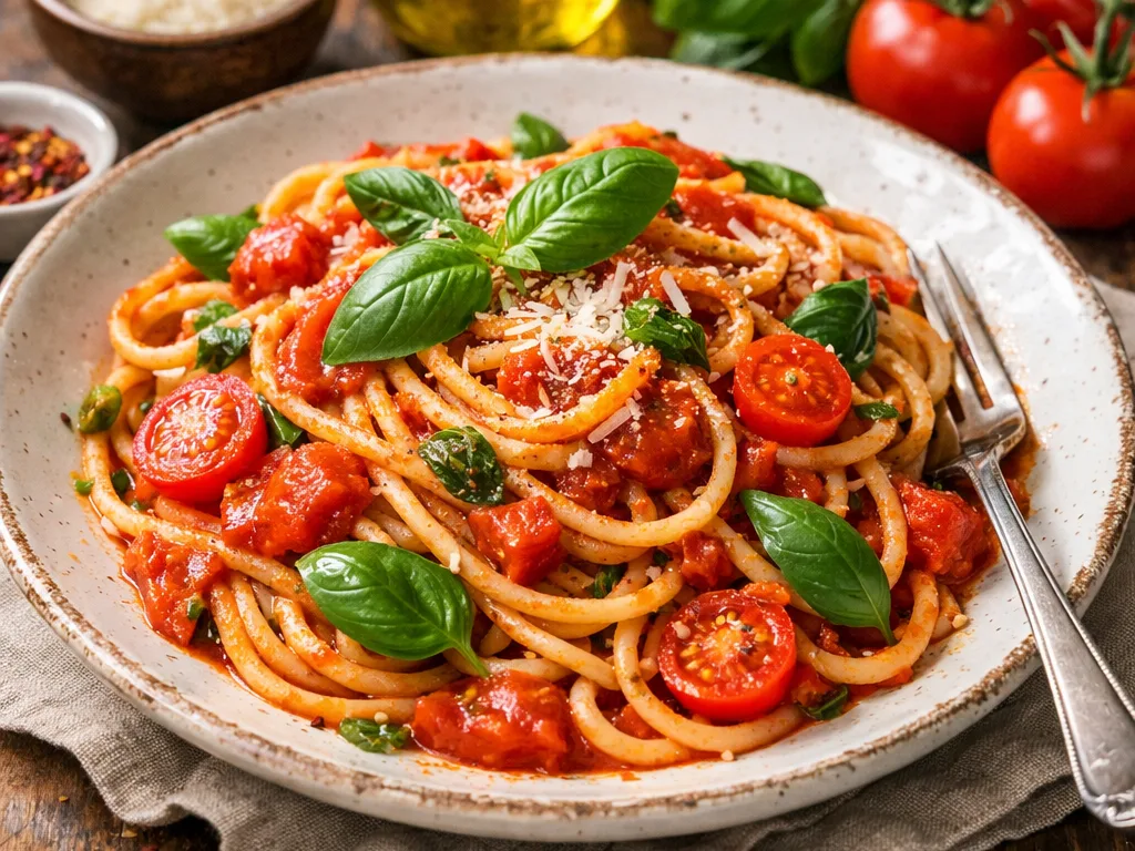 이탈리아식 토마토 바질 파스타