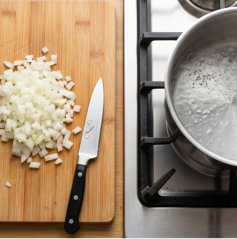 브로콜리 치즈 프리타타 | 이탈리아식 브런치 조리 단계 1 이미지 - 브로콜리는 작은 송이로 잘라 끓는 물에 1분간 데친 뒤 찬물에 헹군다. 